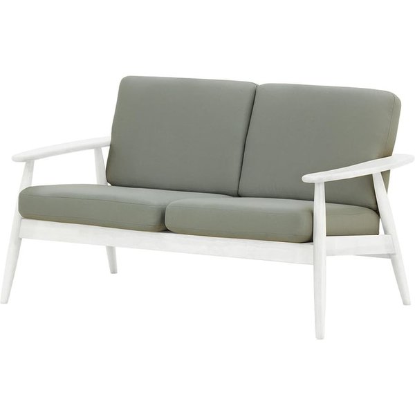 Demure Aqua 2 Seater Garden Sofa, grey, Leg colour: 8035 white