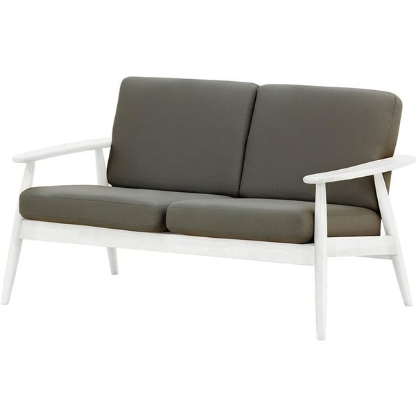 Demure Aqua 2 Seater Garden Sofa, dark grey, Leg colour: 8035 white