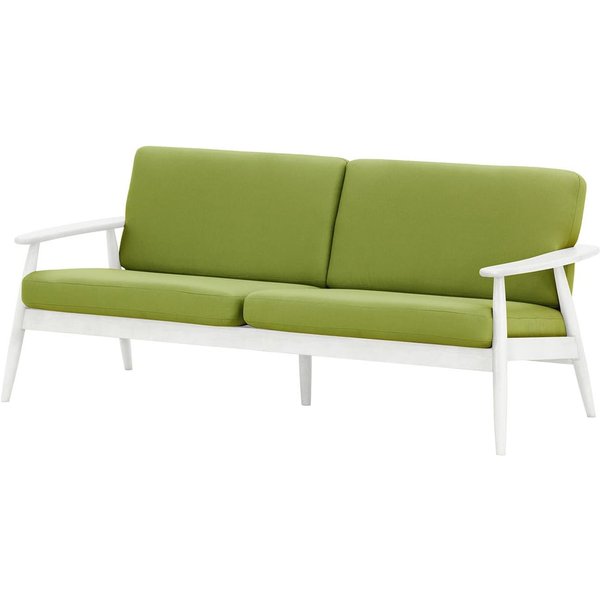 Demure Aqua 3 Seater Garden Sofa, green, Leg colour: 8035 white