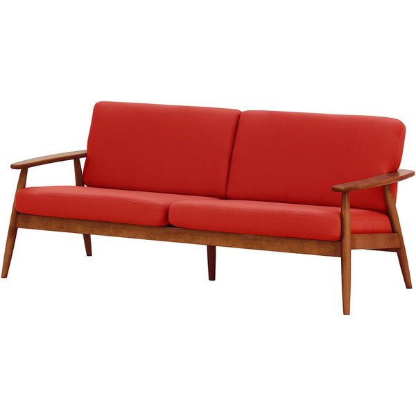 Demure Aqua 3 Seater Garden Sofa, red, Leg colour: 8011 aveo