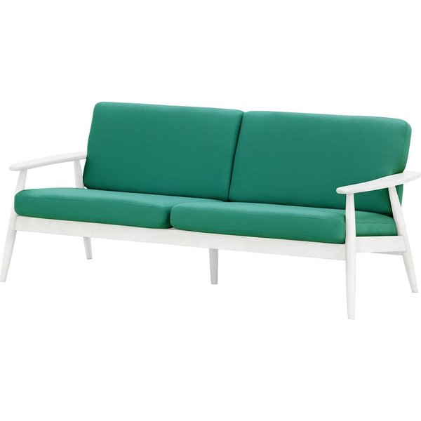 Demure Aqua 3 Seater Garden Sofa, turquoise, Leg colour: 8035 white
