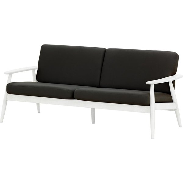 Demure Aqua 3 Seater Garden Sofa, black, Leg colour: 8035 white