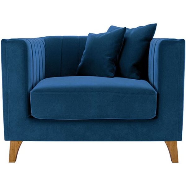 Barra Armchair, blue, Leg colour: aveo