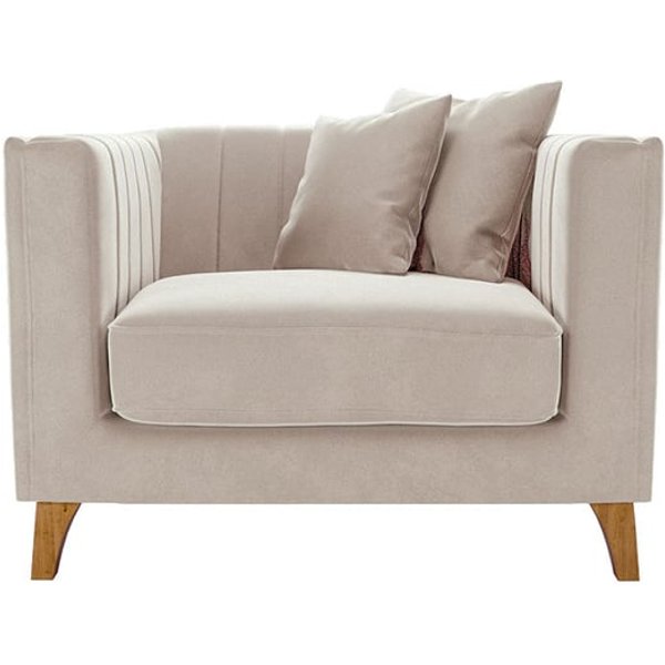 Barra Armchair, light beige, Leg colour: aveo