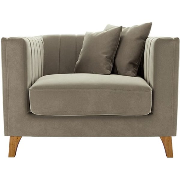 Barra Armchair, mink, Leg colour: aveo