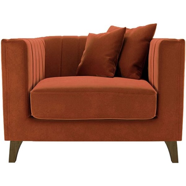 Barra Armchair, V 33 - Rust, Leg colour: dark oak