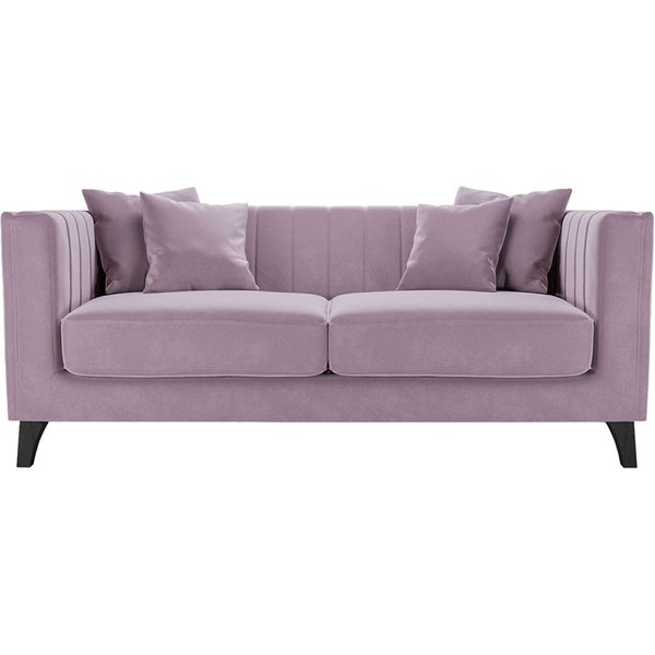 Barra 2 Seater Sofa, lilac, Leg colour: black