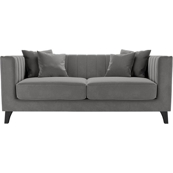 Barra 2 Seater Sofa, grey, Leg colour: black