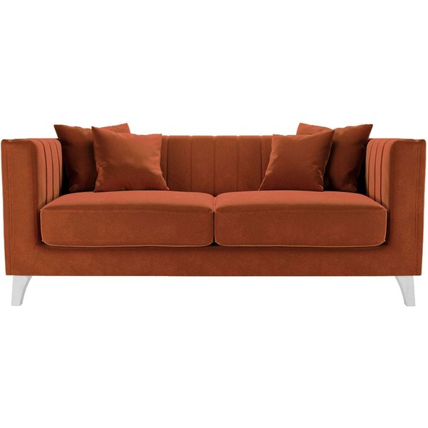Barra 2 Seater Sofa, V 33 - Rust, Leg colour: white