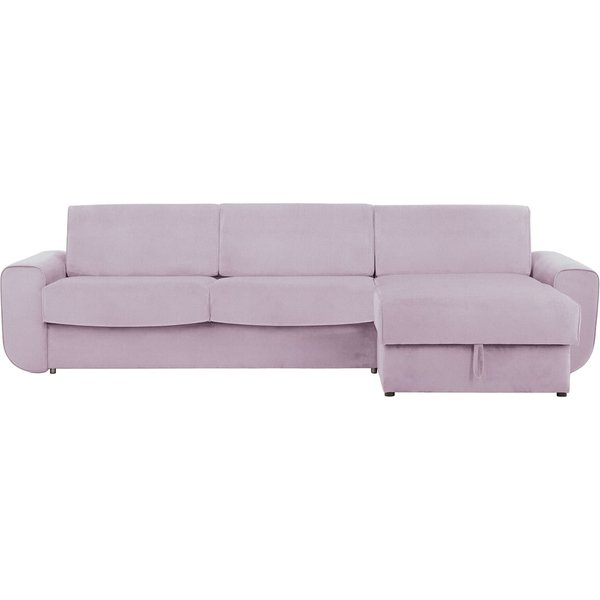 Salsa right hand corner sofa bed with storage, lilac