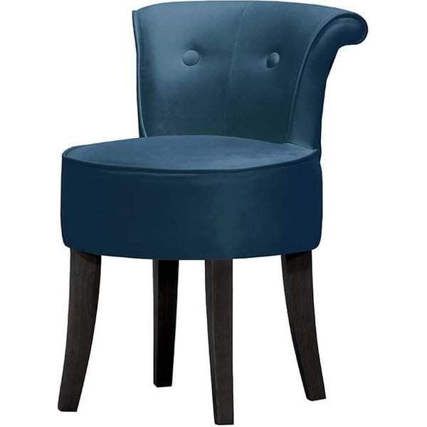 Barto Chair, navy blue, Leg colour: black