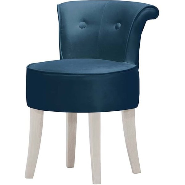 Barto Chair, navy blue, Leg colour: white
