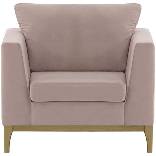 Gosena Wood Armchair, lilac, Leg colour: wax black