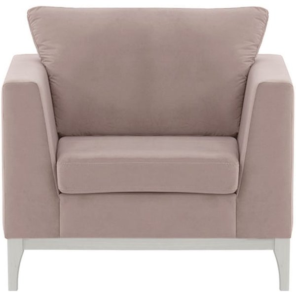 Gosena Wood Armchair, lilac, Leg colour: white