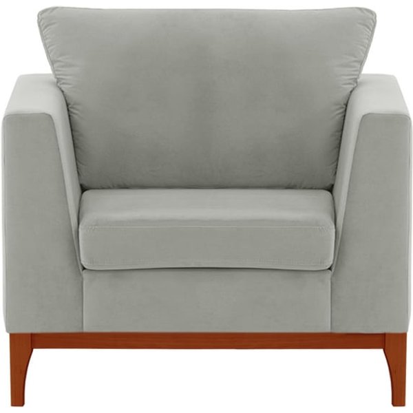 Gosena Wood Armchair, silver, Leg colour: aveo