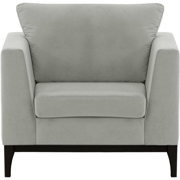 Gosena Wood Armchair, silver, Leg colour: black