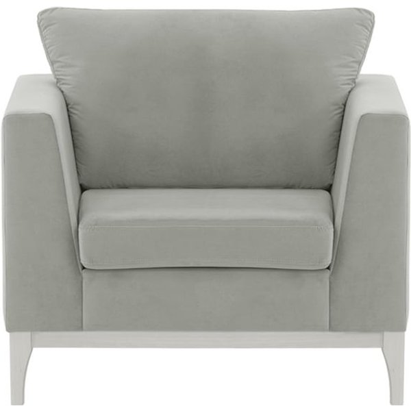 Gosena Wood Armchair, silver, Leg colour: white