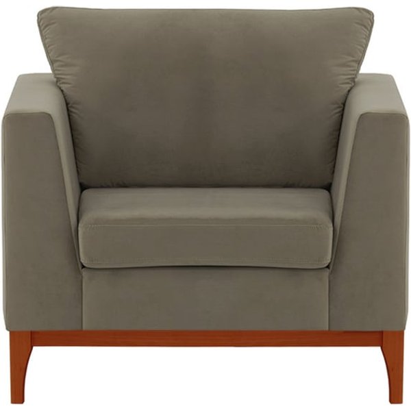 Gosena Wood Armchair, grey, Leg colour: aveo