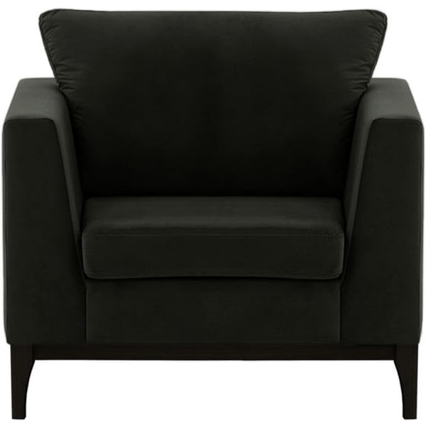 Gosena Wood Armchair, black, Leg colour: black