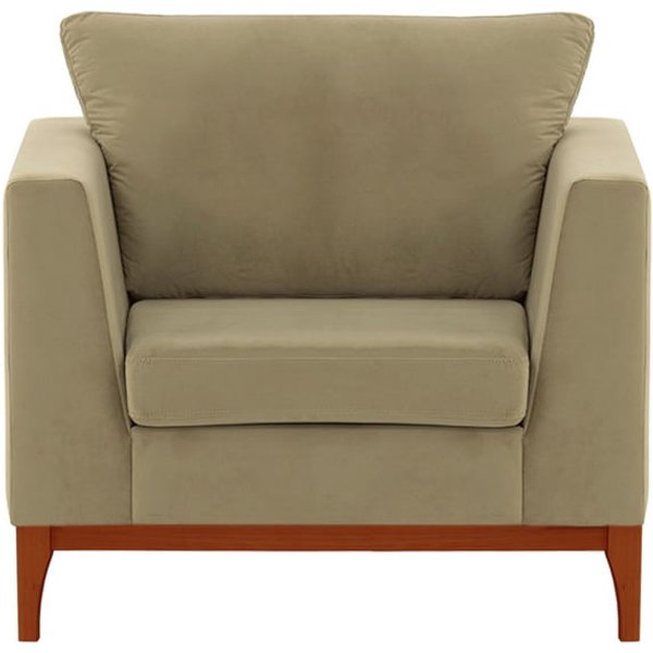 Gosena Wood Armchair, mink, Leg colour: aveo