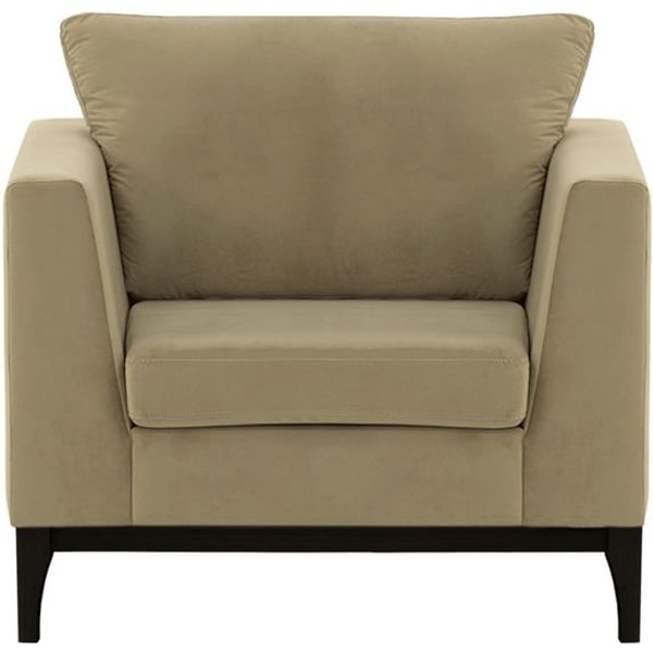 Gosena Wood Armchair, mink, Leg colour: black