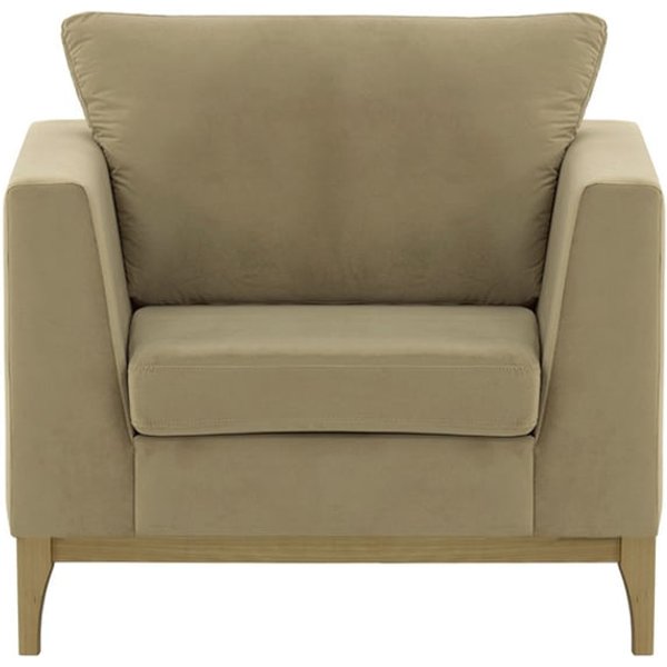 Gosena Wood Armchair, mink, Leg colour: wax black