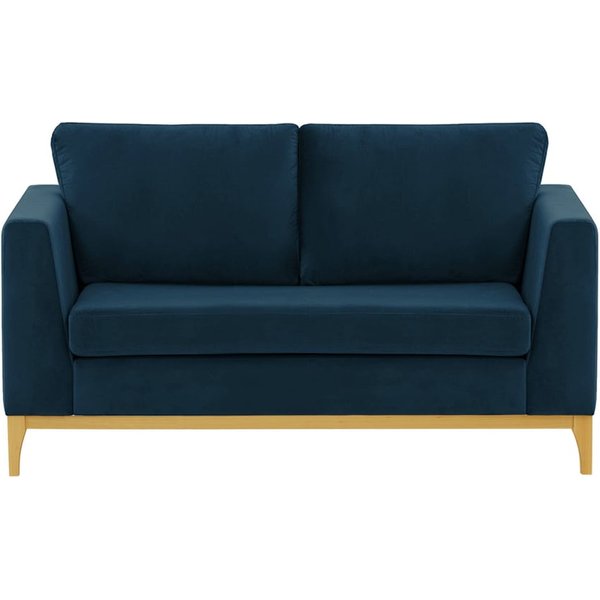 Gosena Wood 2 Seater Sofa, blue, Leg colour: like oak
