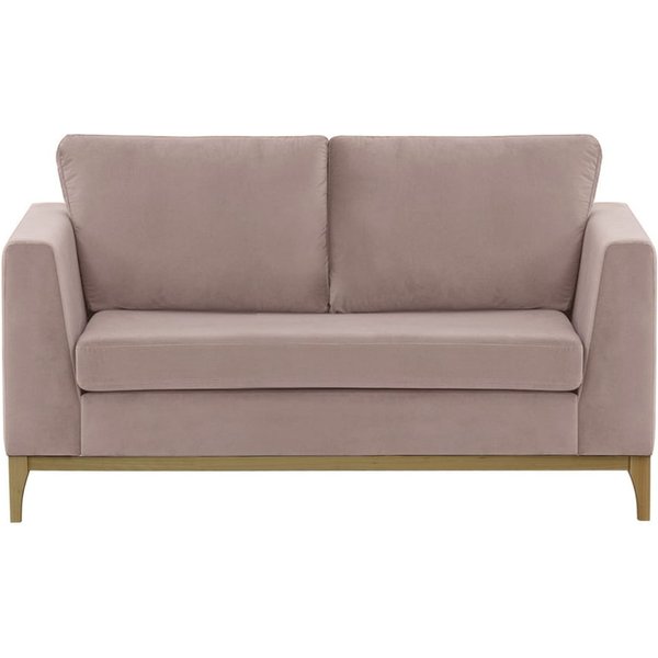 Gosena Wood 2 Seater Sofa, lilac, Leg colour: wax black