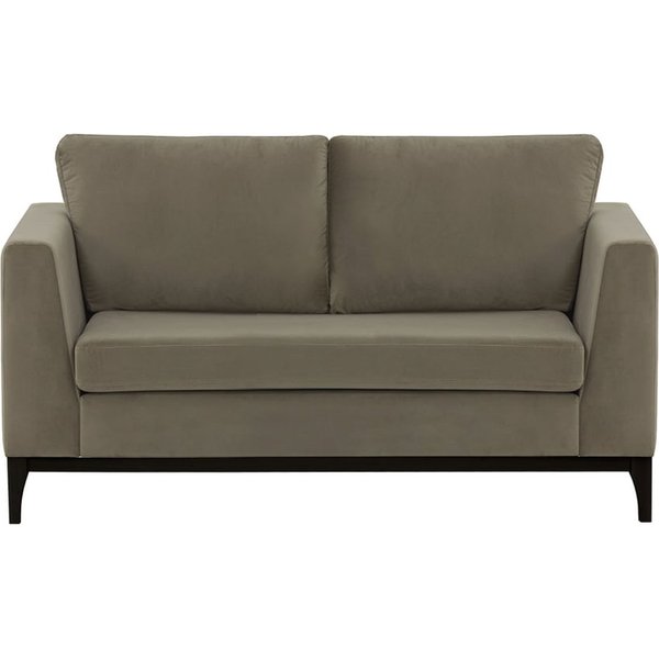 Gosena Wood 2 Seater Sofa, grey, Leg colour: black
