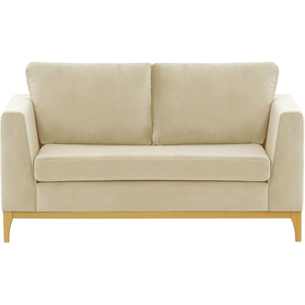 Gosena Wood 2 Seater Sofa, light beige, Leg colour: like oak