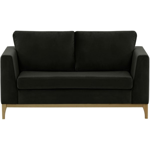 Gosena Wood 2 Seater Sofa, black, Leg colour: wax black