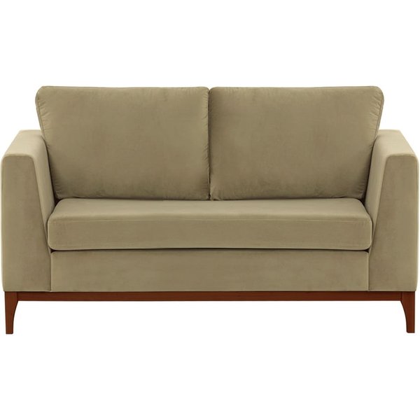 Gosena Wood 2 Seater Sofa, mink, Leg colour: dark oak