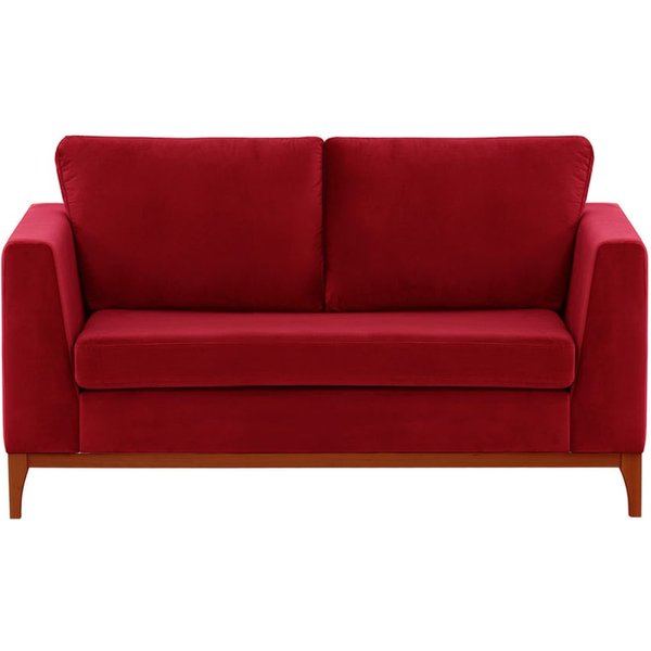 Gosena Wood 2 Seater Sofa, dark red, Leg colour: aveo