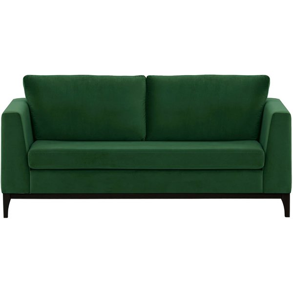 Gosena Wood 2,5 Seater Sofa, dark green, Leg colour: black