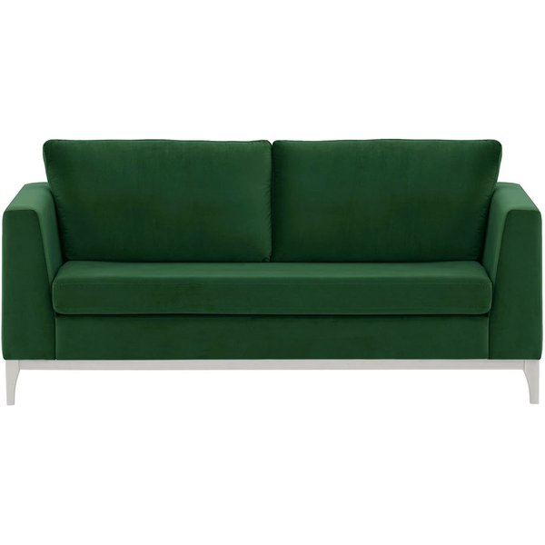 Gosena Wood 2,5 Seater Sofa, dark green, Leg colour: white