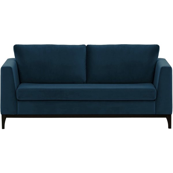 Gosena Wood 2,5 Seater Sofa, blue, Leg colour: black