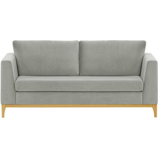 Gosena Wood 2,5 Seater Sofa, silver, Leg colour: like oak