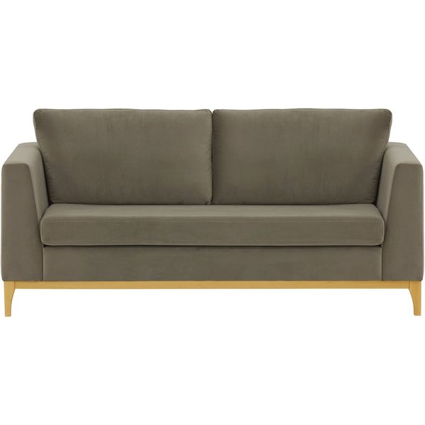 Gosena Wood 2,5 Seater Sofa, grey, Leg colour: like oak