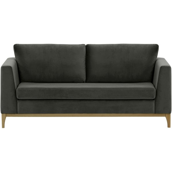 Gosena Wood 2,5 Seater Sofa, graphite, Leg colour: wax black