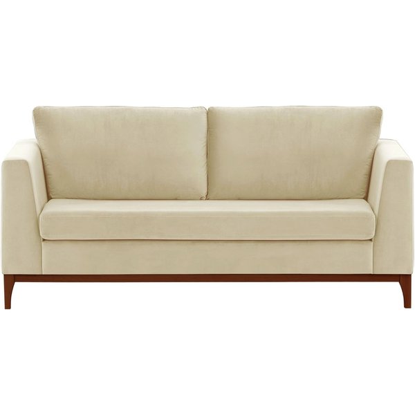 Gosena Wood 2,5 Seater Sofa, light beige, Leg colour: dark oak