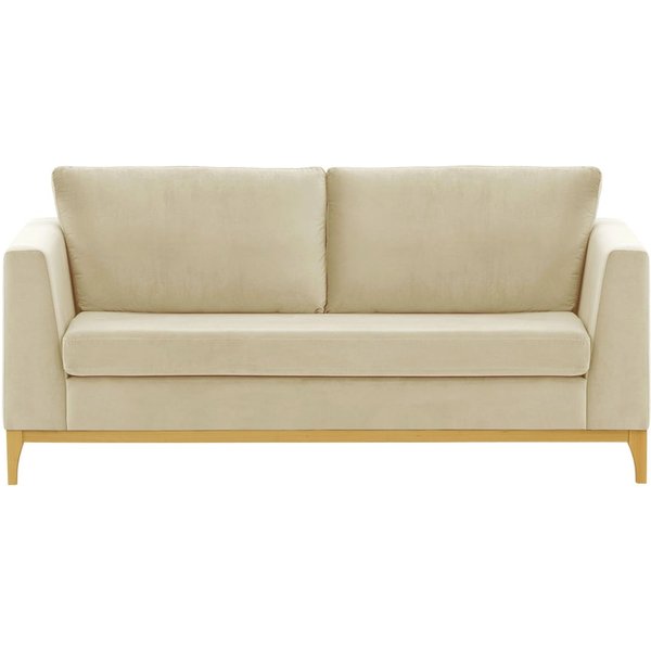 Gosena Wood 2,5 Seater Sofa, light beige, Leg colour: like oak