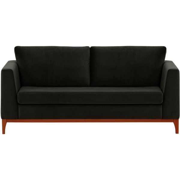 Gosena Wood 2,5 Seater Sofa, black, Leg colour: aveo