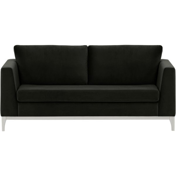 Gosena Wood 2,5 Seater Sofa, black, Leg colour: white