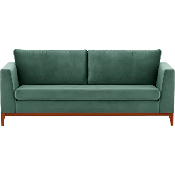 Gosena Wood 3 Seater Sofa, dirty blue, Leg colour: aveo