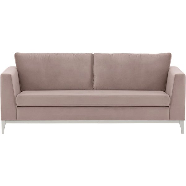 Gosena Wood 3 Seater Sofa, lilac, Leg colour: white