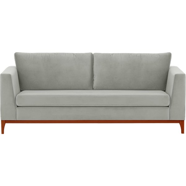 Gosena Wood 3 Seater Sofa, silver, Leg colour: aveo