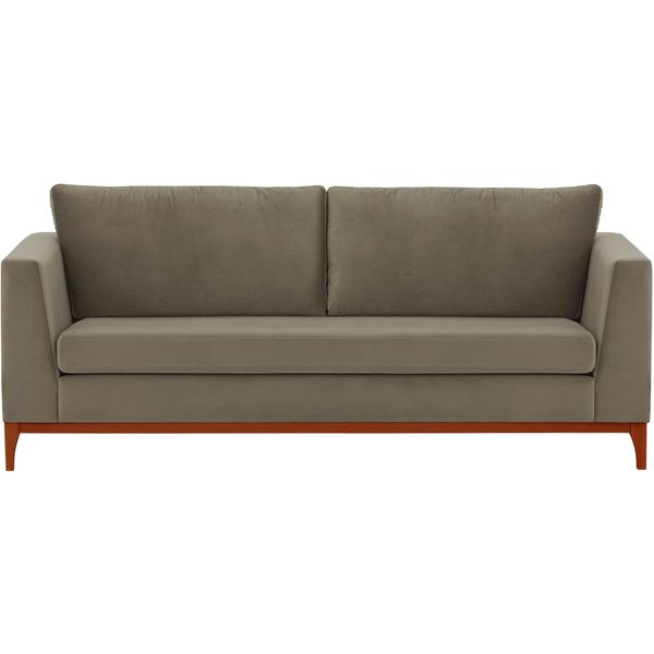 Gosena Wood 3 Seater Sofa, grey, Leg colour: aveo