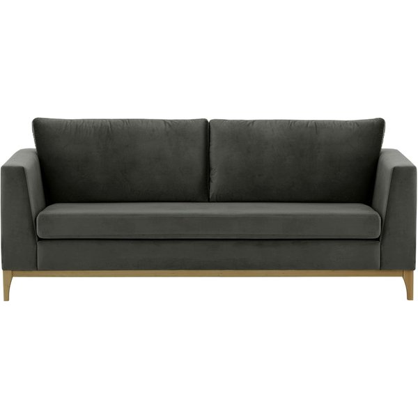 Gosena Wood 3 Seater Sofa, graphite, Leg colour: wax black