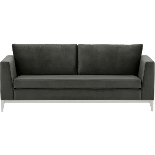 Gosena Wood 3 Seater Sofa, graphite, Leg colour: white