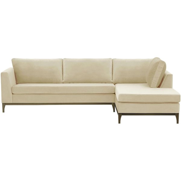 Gosena Wood Right-Hand Corner Sofa, V 33 - Rust, Leg colour: like oak